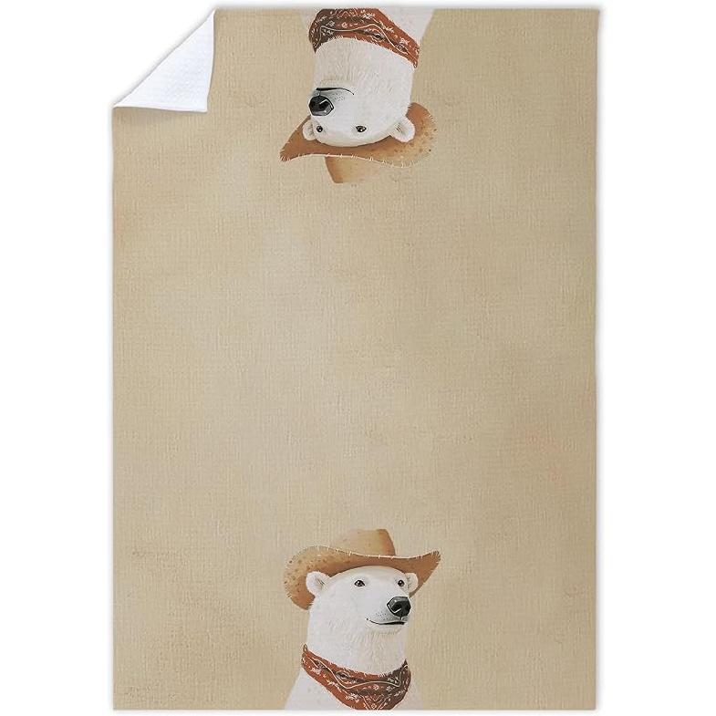 Cabana Bro Western Cowboy Crocodile Kitchen Towels, Gifts for Animal Lovers Women Decorative Hand Towels for Bathroom, Rustic Farmhouse Cowboy