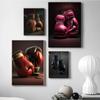 Boxer Boxing Gloves Premium Prints Poster Canvas Painting Modern Wall Art Picture Living Room Bedroom Home Boxing Gym Decoration