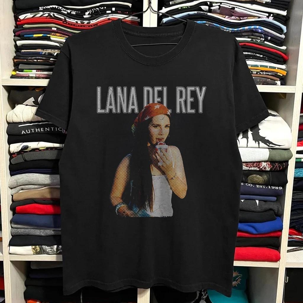 Lana Del Rey Indie Pop Vintage Style, Black Unisex T-Shirt S-