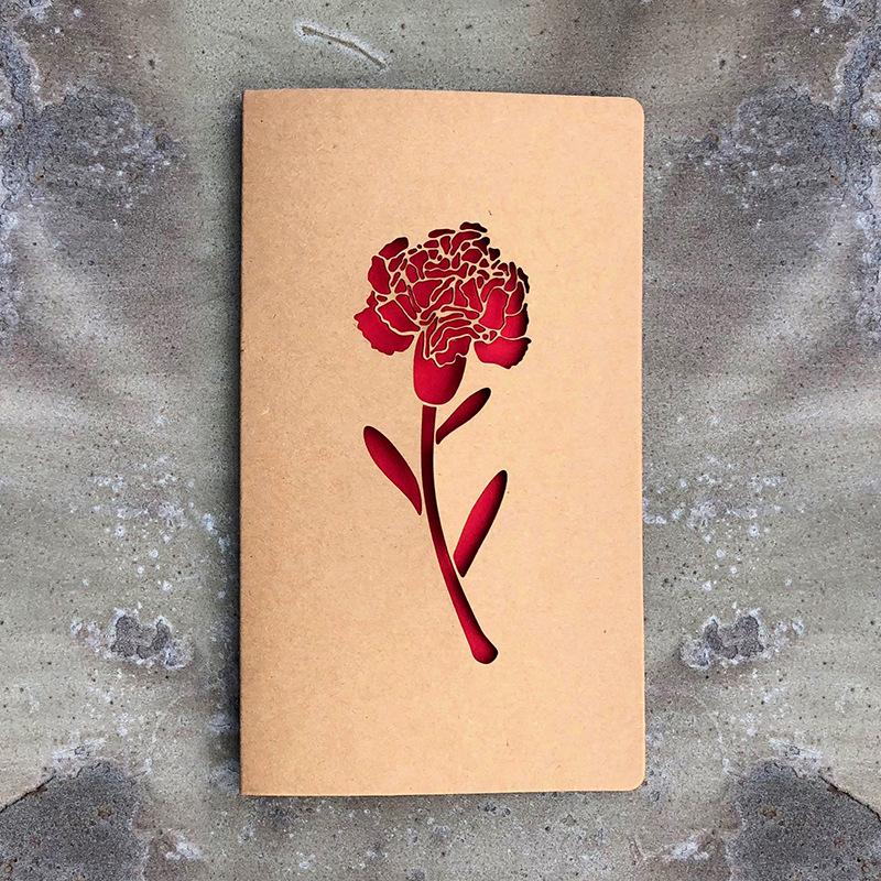 10pcs/bag Retro Kraft Paper Laser Hollowed Out Love Card, Thank You Card, High-end Greeting Card
