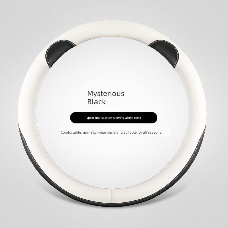 Car Steering Wheel Cover for All Seasons Dongfeng Nano Box Dongfeng Nano 01 Dongfeng New Energy Ex1 Cute Mysterious Black Small O Type