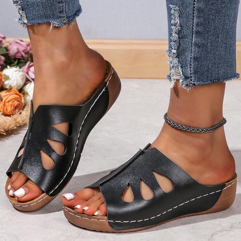 fashion Women's Sandals 2024 Summer Shoes For Women Heels Sandals Wedge Zapatos Mujer Elegant Summer Slippers Heeled Sandals Female