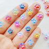 50Pcs Cute Cartoon Mini Colorful Cat Claws Series Nail Art Resin Designer Charms DIY Craft For Nail 3D Decorations Jewelry