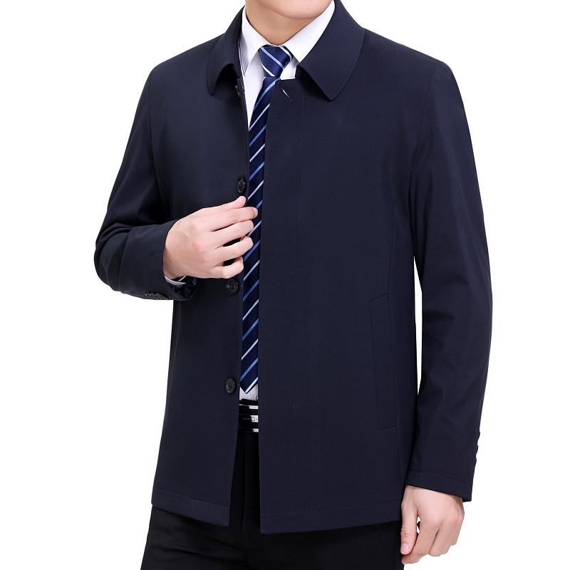 Men Jacket Spring Business Jackets Man Autumn Casual Coat Windbreaker Male Trench Coat Solid Turn-down Collar