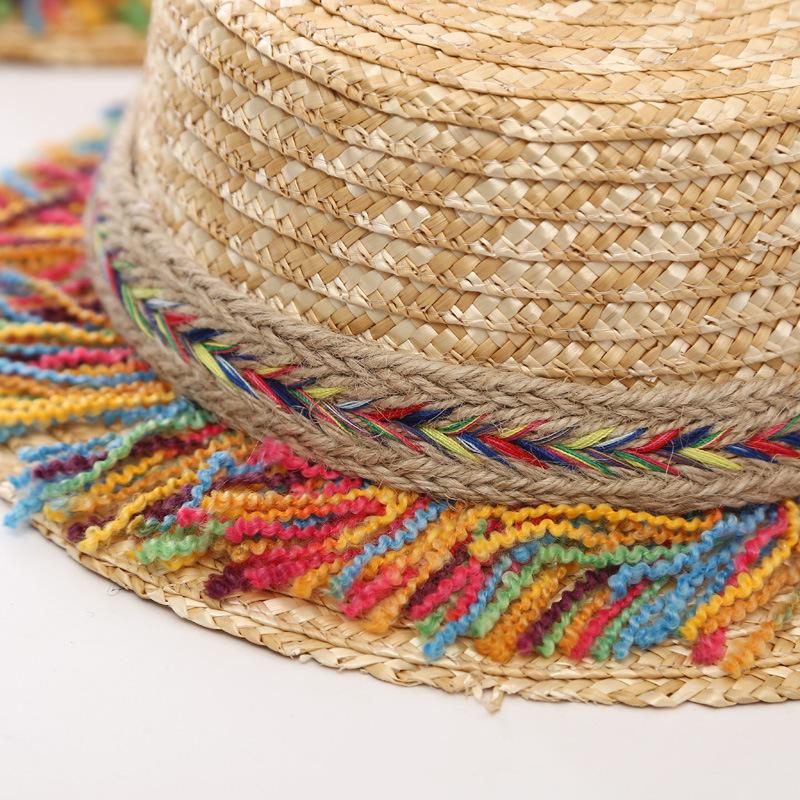 Baby Sun Hat for Boys & Girls, Summer Beach Straw Hat with UPF, British Style Toddler Hat, Parent-Child Matching Sun Cap