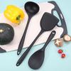 Silicone Non-stick Kitchen Baking Utensils Set: High-Temperature Brush, Scraper, Ladle, Slotted Spoon