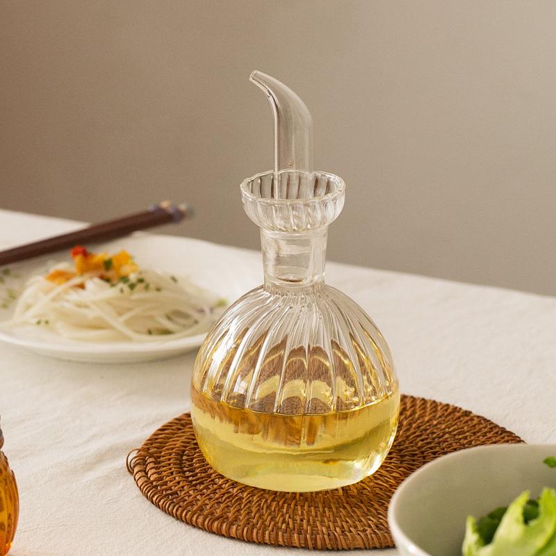 

Полосатая прозрачная стеклянная бутылка для масла Оливковое масло Приправа Соевый соус Уксус Герметичная бутылка для приправ для кухни Бутылка для барбекю