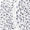 110/220/450Pcs Black On White Alphabet Beads Round Acrylic Letter Beads 7mm White Letter Beads Letters A-Z Beads for Jewellery Crafts(7mm Black-White)