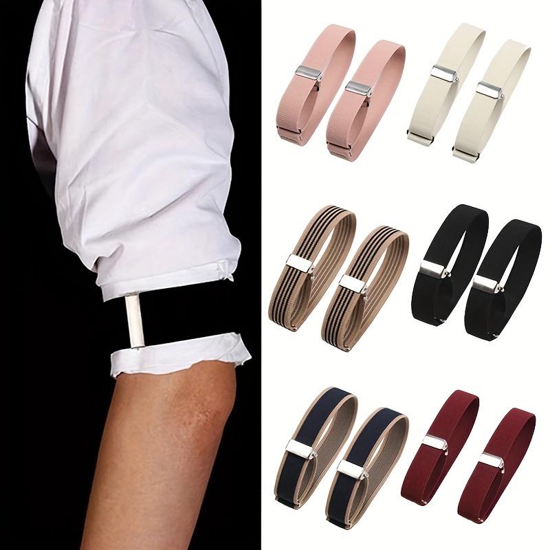 1pair Elastic Armband Shirt Sleeve Clip, Fashion Adjustable Armband, Party Wedding Clothing Accessories For Men And Women, Ideal Choice For Gifts