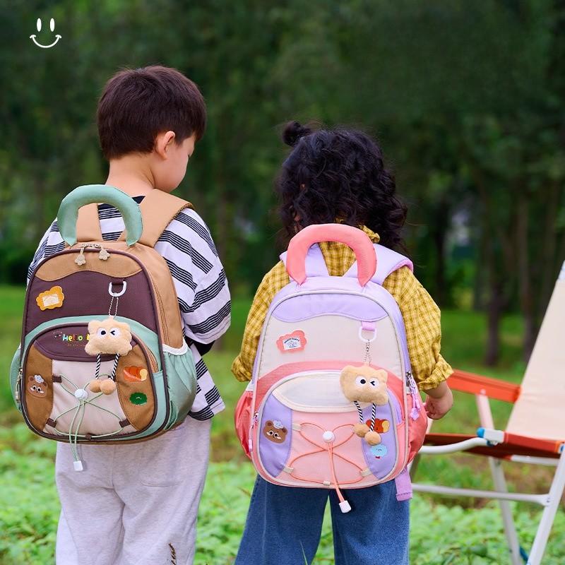 Childrens Cartoon Style Childrens Backpack With Splice Design For Kindergarten