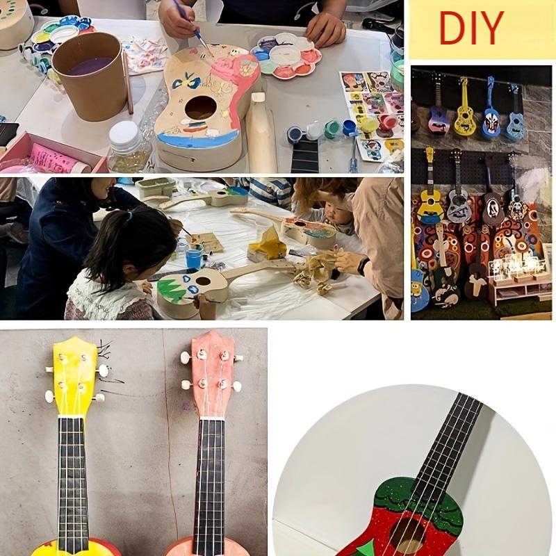Kit de ukulele de bricolaj - 1 buc. Construieste-ti propriul kit de chitara cu panouri din lemn laminat si spate, cadou pentru decorarea dormitorului si cadouri de sarbatori