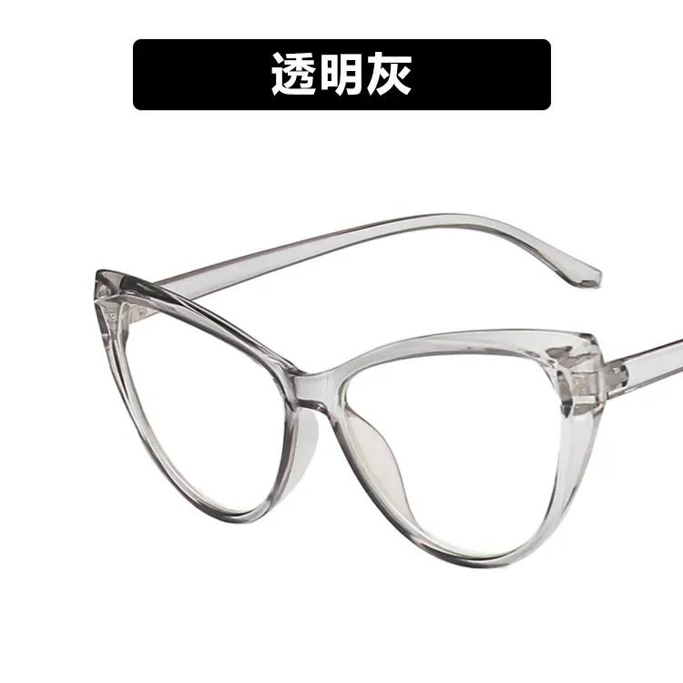 Cat Eye Frame Glasses Women Anti Blue Light Reading Glasses Spectacles Computer Decorative Eyeglasses Face Decor Plain Eyewear