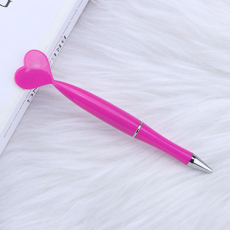 12pcs Valentine's Day Heart Shape Pens Black Gel Ink Rollerball Pens For Office School Supplies Gift Kids Ballpoint Pens