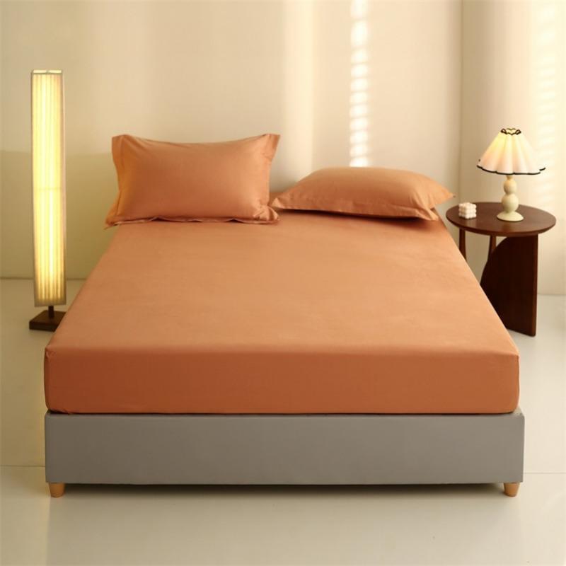 

Новый весенне-летний однотонный защитный чехол для матраса из чистого хлопка, защитный чехол для простыни, покрывало, наматрасник, студенческое общежитие 150 * 200 + 30cm single bed hat