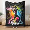 Custom Name Baseball Theme Printed Blanket - Perfect for Couch, Bed, Travel & Outdoor Use | Machine Washable, Cozy & Durable.