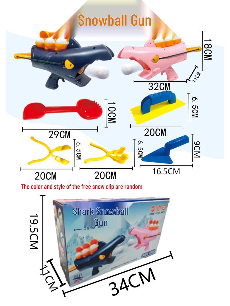 Snowball Launcher: Winter Snow Play Tool and Pellet Gun for Snowball Fights