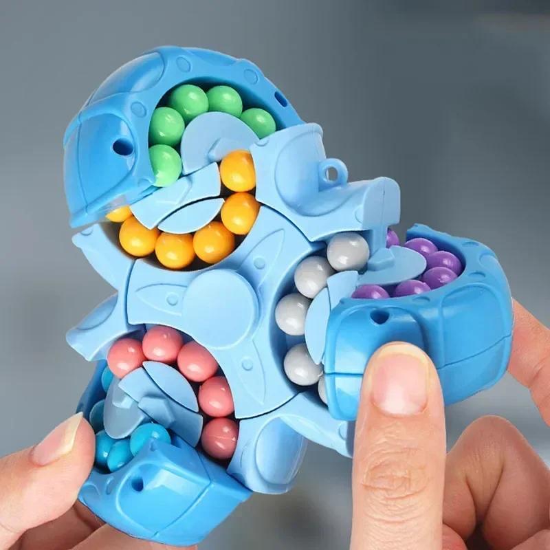 Montessori Rotating Magical Bean Cube Fingertip Toy Children Mind Brain Teaser Game Educational Spinners Stress Relief Toys