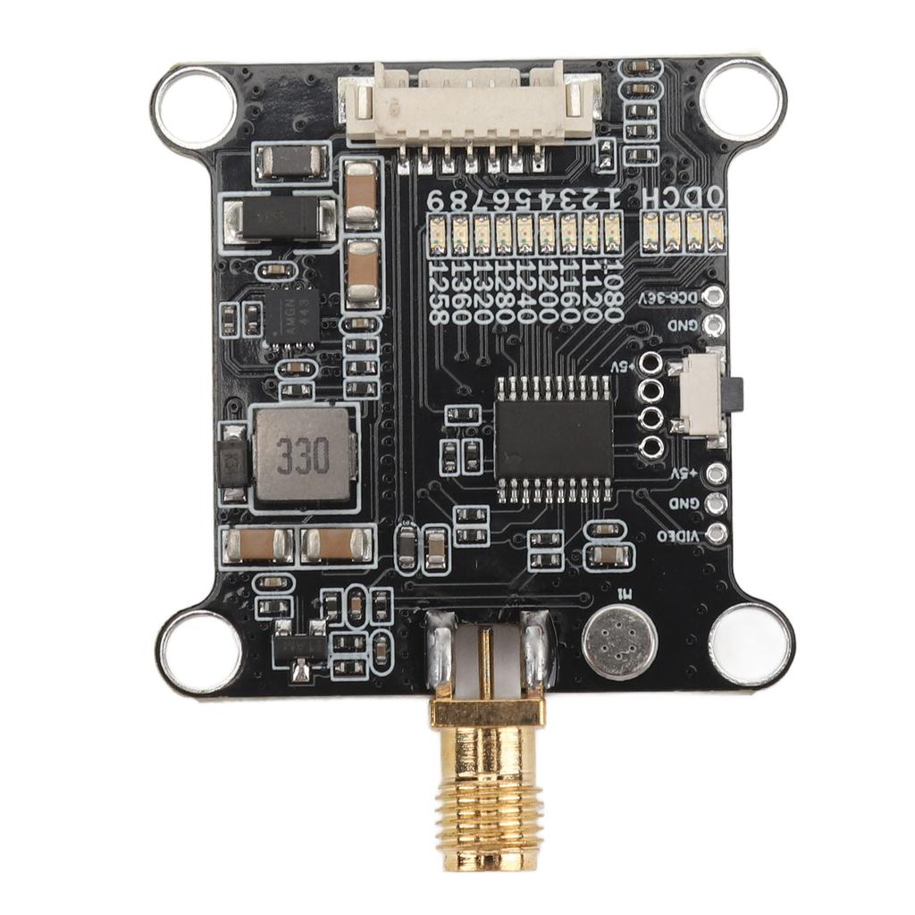 1.2G VTX 1.6W Video Transmitter Module 9CH FPV Transmitter Module for FPV Racing RC Drones DC7‑36V