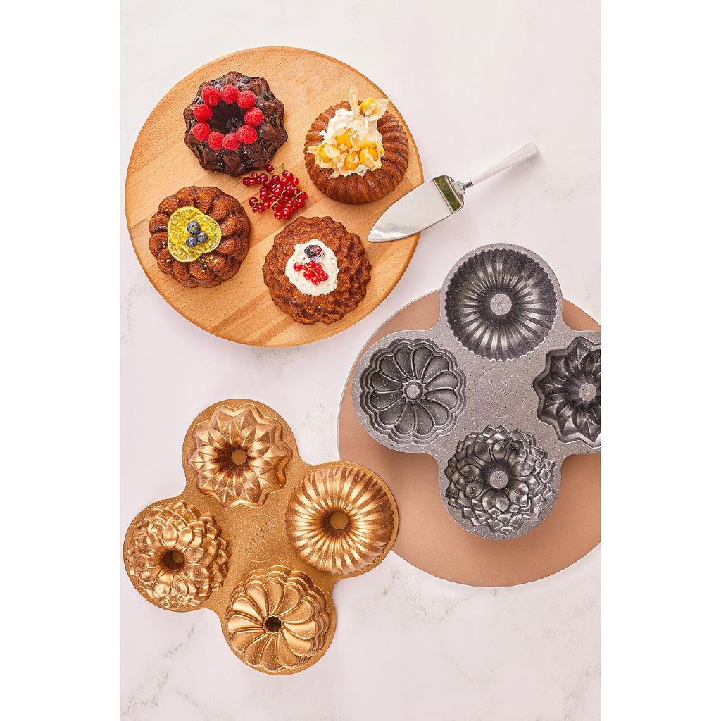 Griss Four In One 4-piece Gray Cake Mold