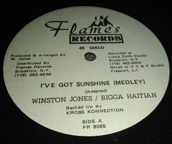 

Виниловая пластинка WINSTON JONES BIGGA HAITIAN TON Ive Got Sunshine Guns Of Navaron FR8085 Flames Records Япония Регги Ска Даб Б/у