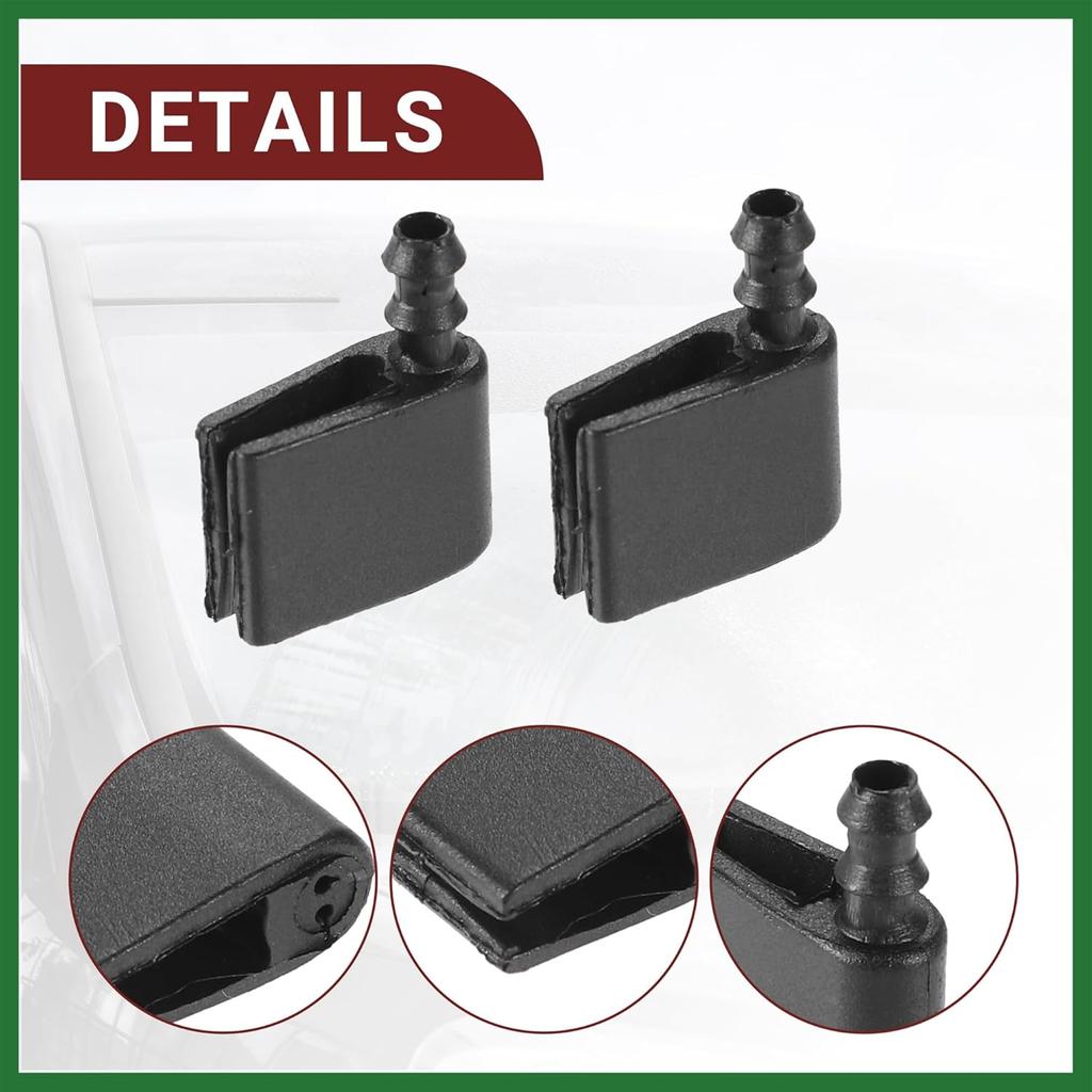 Motoforti Windshield Washer Nozzle for Mercedes-Benz Sprinter Durable No.2E1955985 Windscreen Washer Sprayer Nozzle Black Front with Hose and
