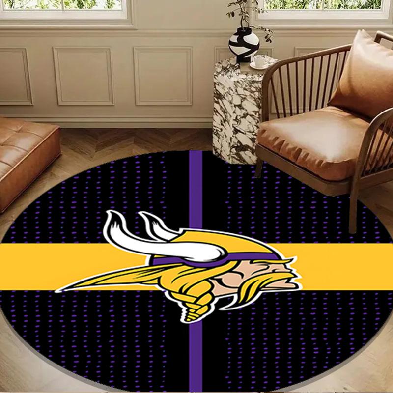 Minnesota Vikings Artwork Round mat, Anti-slip Circle Carpet Chair rug For livingroom,Bedroom, doormat home decor Gift Christmas Gifts