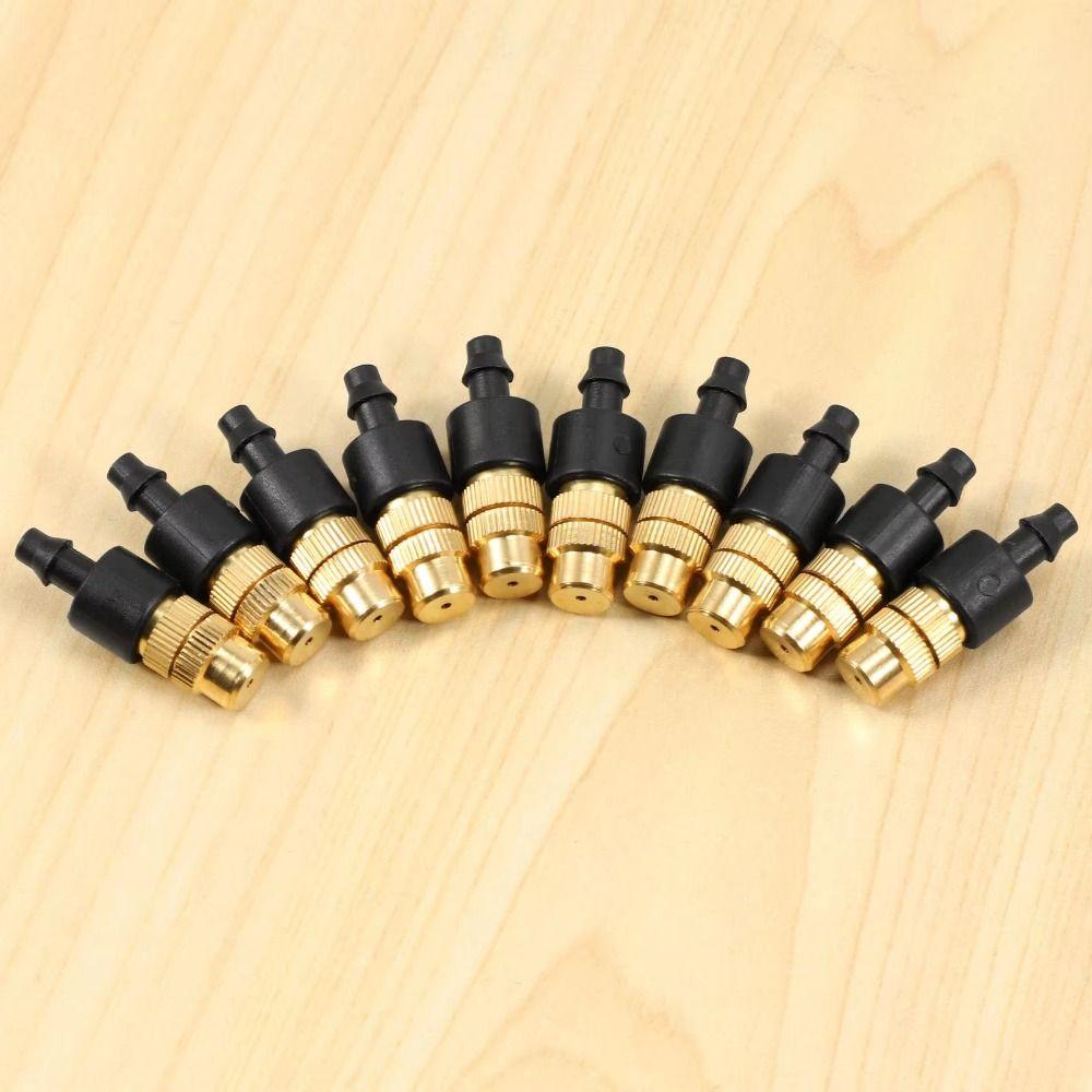 10Pcs Adjustable Spray Atomizer Nozzle Brass Construction Garden Sprinklers  Agriculture Use