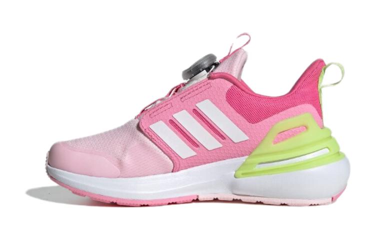 

Adidas Rapidasport BOA Abrasion Resistant Low top Kids Running Shoes Pink Yellow Kids ID2381 36