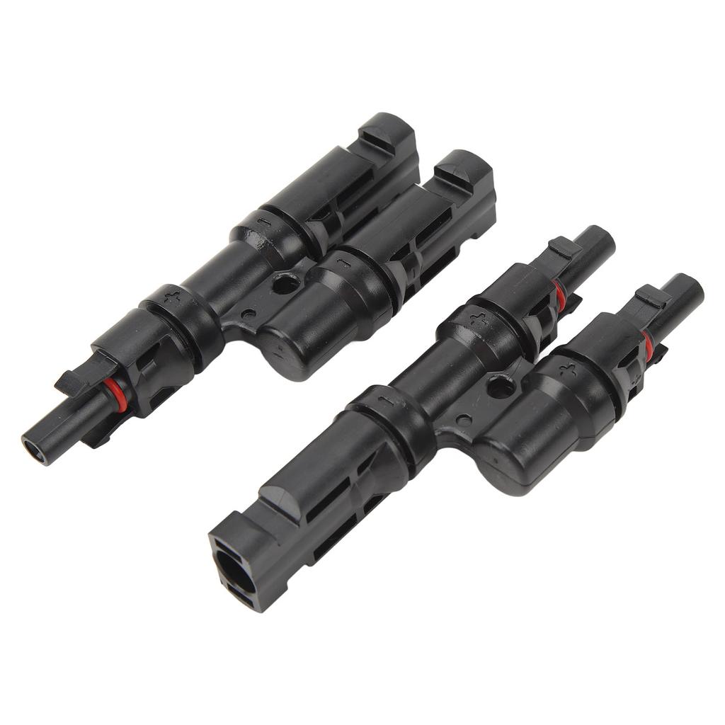 Solarsteckverbinder 3-fach T-Typ 1 zu 2 Verbinder für Parallelschaltung zwischen Solarmodulen