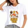 Sushi Chef Wounisex's Cotton T Shirt, Premium Cotton Print, Durable, Relaxed And Fashionable, Cute Sushi Time Graphic Tee, Soft And Breathable Fabric,