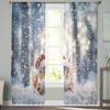 Weihnachten und Winter Schneeflocken Vorhänge für Wohnzimmer Schlafzimmer Home Dekoration Fenster Voile Tüll Vorhang Vorhänge