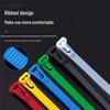 Reusable Nylon Cable Tie with Releasable Buckle - Black & White