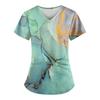 Uniforme Clinica Donna Moda Stampa Farfalle Estiva Scollo a V Dentale Donna Scrub Microstretch Manica Corta Uniforme Infermiera Donna