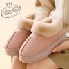 Heel cotton slippers 2025 new winter home shoes thick-soled warm and velvet outer snow boots