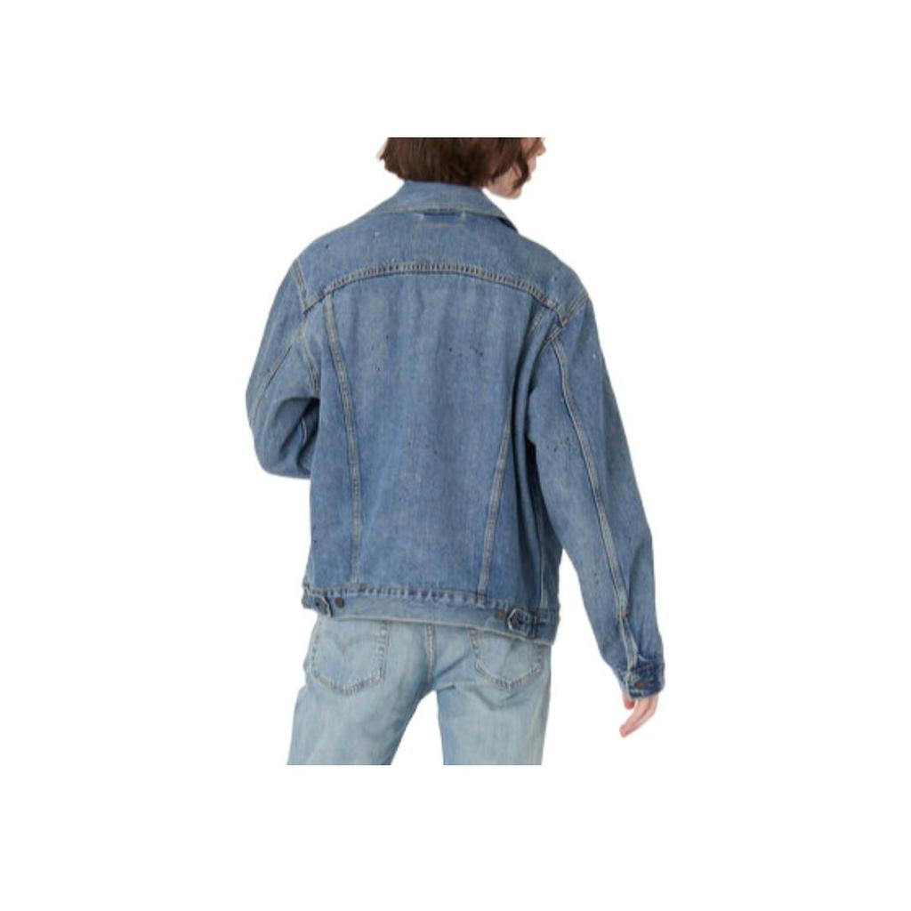 Levis Solid Color Button-Up Long Sleeve Denim Jacket Men Jackets Blue 77380-0058