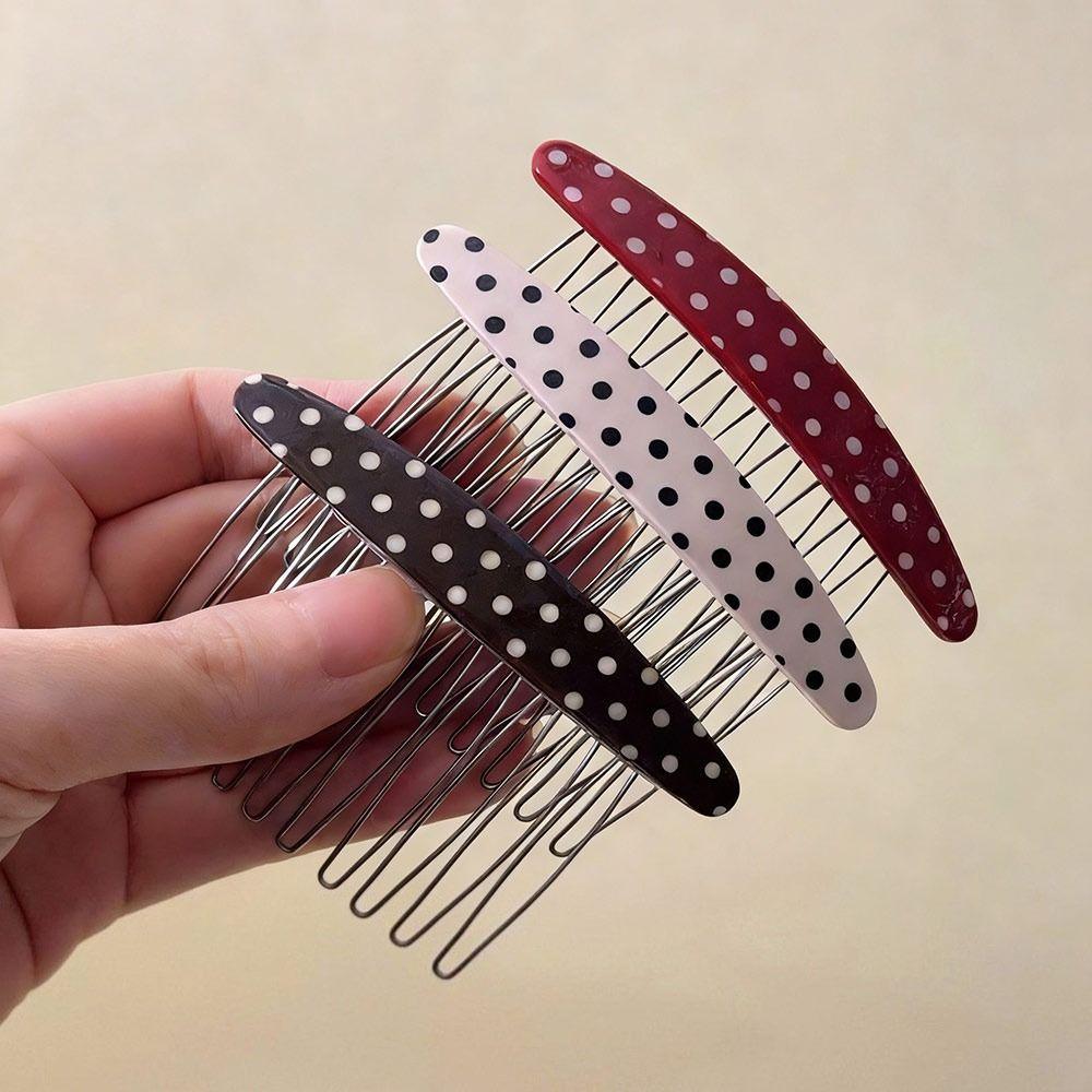 Non-Slip Hair Combs Polka Dot Bangs Hair Clip New Hairpin for Princess Hair Accessories