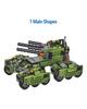 Domibro Military Building Blocks WW2 Tank Army Cihly Hračky pro kluky narozeninový dárek