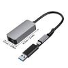 USB3.0 Gigabit Ethernet Adapter 2500Mbps Fast Speed Corded Internet Converter Efficient 2500M Rj45