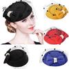 Bowknot Hat Fascinator Hairpin Lightweight Comfortable Polyester Fiber Mesh Hair Clip for Daily Life Shopping Travel