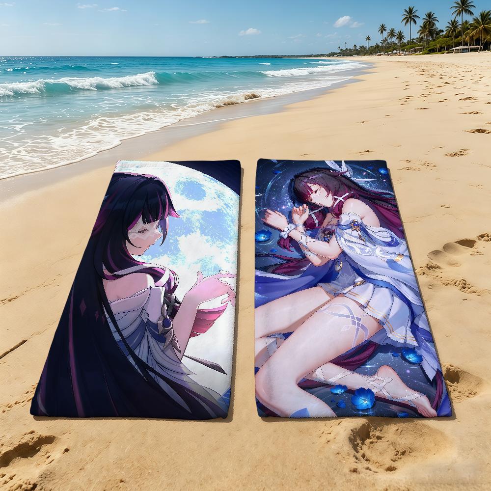 Genshin Impact Columbina Towel For Outdoor Camping Beach Towel Super Absorbent Quick-Drying Summer Towel