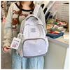 Schoolbag Japanese new striped star backpack junior high school students class advanced sense backpack lightweight versatile schoolbag