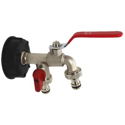 IBC Adapter S60*6 Coarse Thread X 16mm 1/2'' 3/4'' Water Tank Shut Off Ball Valve Garden Hose Tap Ton Barrel Faucet Connecter