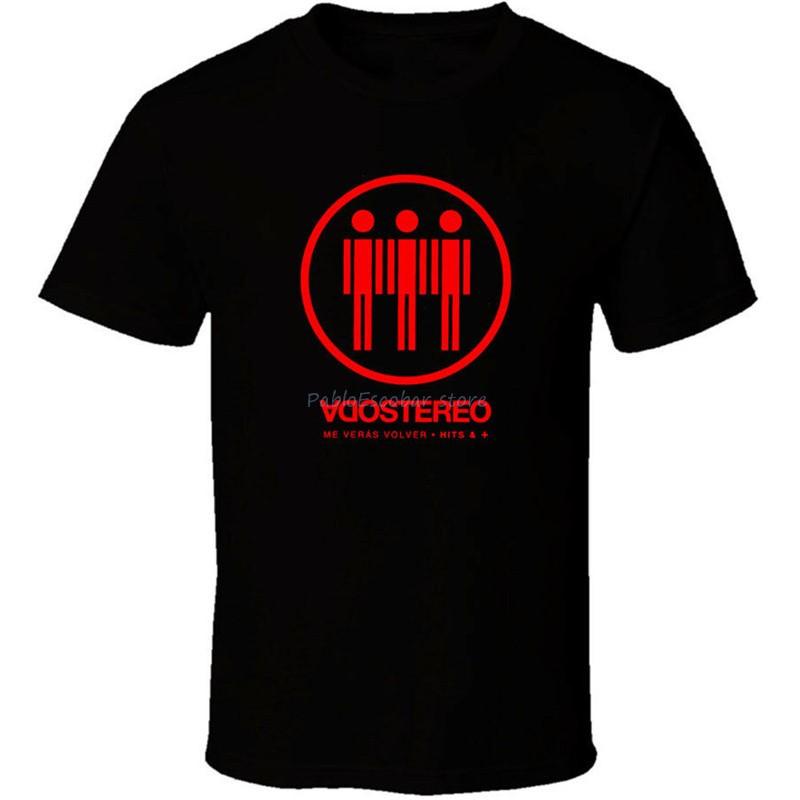 Soda Stereo New Vintage Logo Shirt Black White Tshirt MenS  Summer Tee Shirt S