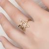 Thumb Ring Hollow Star Shape Adjustable Opening Design Finger Ring Titanium Steel Finger Band Versatile Jewelry Gift