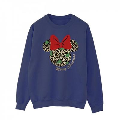Moletom masculino de Natal com leopardo Minnie Mouse