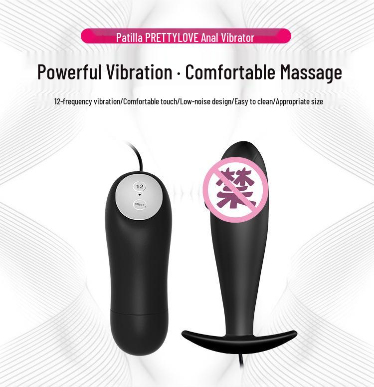 Pilot 12 Frequency Silicone Female Masturbator Anal Plug - Realistic Small Penis Sex Toy