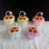 Mini Graduation Flower Bouquet Basket Artificial Knitted Flower Bouquet Valentine's Day Gift Flower Basket Birthday Gifts