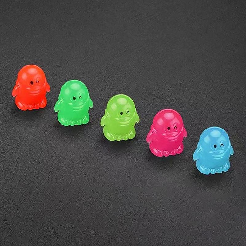 4PCS Night Glowing Car Motorcycle Bicycle Wheel Styling Tyre Hub Universal Cap Decor Penguin Luminous Valve Caps