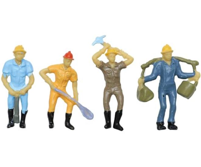 Artec Diorama Material Miniature Diorama Model Construction Workers Scale Set Large 55587 1/42 10-Piece