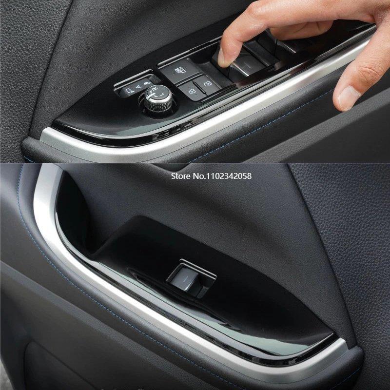 RHD For Toyota Voxy Noah 90 Series Window Glass Lift Button Switch Cover Trim Door Armrest Panel cover accesorios